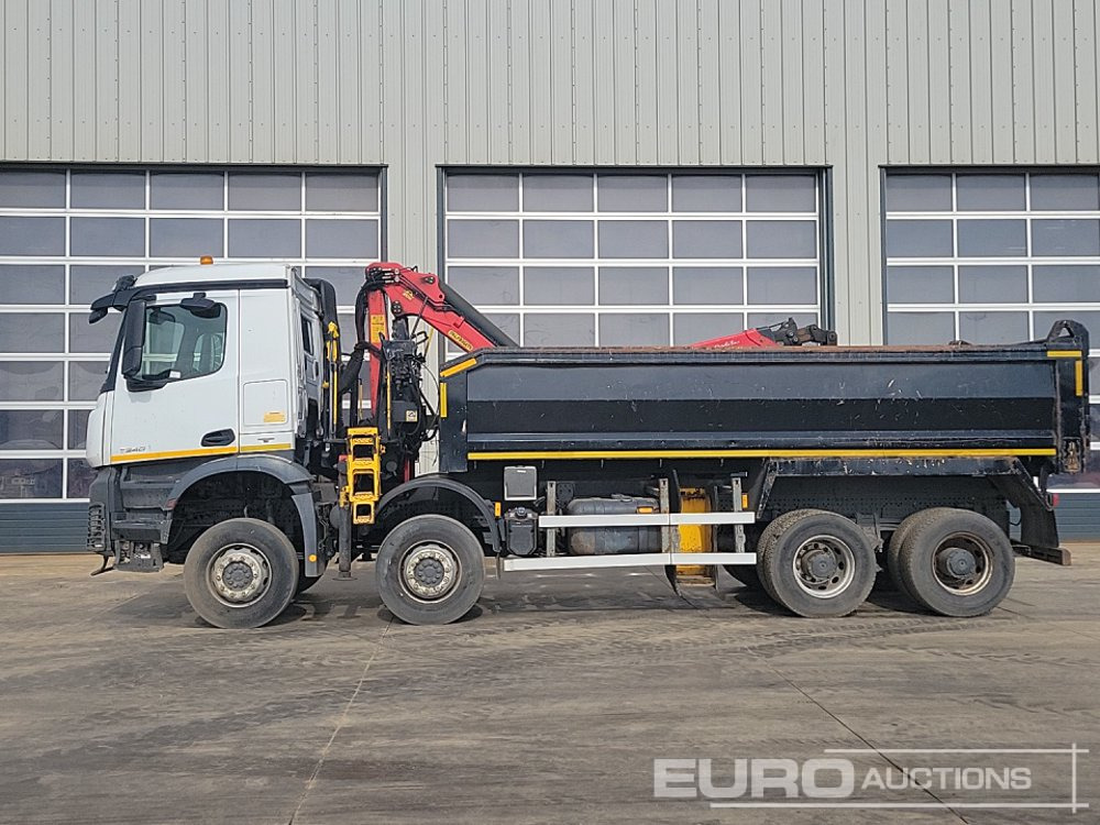 Mercedes Arocs 3240 - Savivartis sunkvežimis, Sunkvežimis su kranu: foto 2 Mercedes Arocs 3240 - Savivartis sunkvežimis, Sunkvežimis su kranu: foto 2