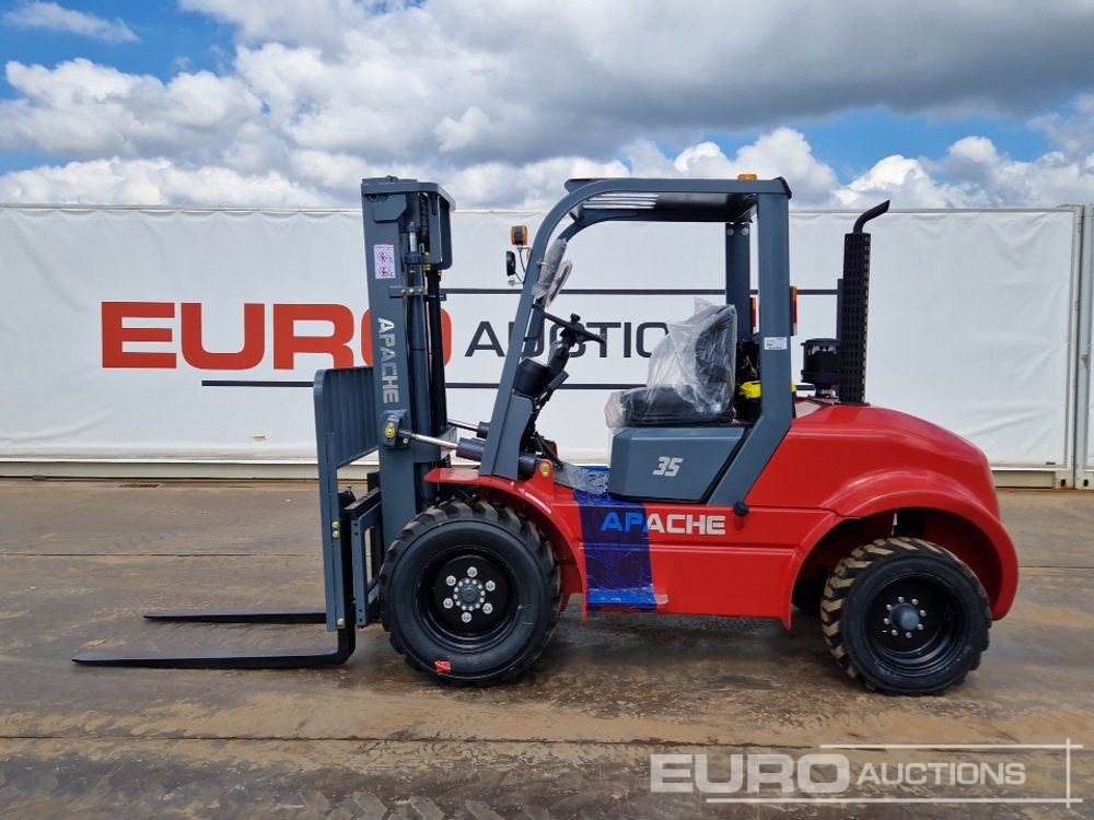 Unused 2025 Apache CPCD35 Diesel Rough Terrain Forklift, 2 Stage Mast, Sideshift - Krautuvas-visureigis: foto 3 Unused 2025 Apache CPCD35 Diesel Rough Terrain Forklift, 2 Stage Mast, Sideshift - Krautuvas-visureigis: foto 3