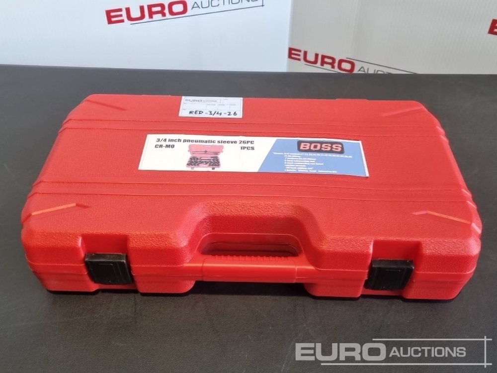 Unused 2025 Boss 3/4" 26pc Heavy Duty Pneumatic Socket Set, 4" Connecting Rod, 8" Connecting Rod Quick Ratchet Wrench, 20" Sliding Road, L Handle Sliding Head Extension Bar - Garažo įranga: foto 2 Unused 2025 Boss 3/4" 26pc Heavy Duty Pneumatic Socket Set, 4" Connecting Rod, 8" Connecting Rod Quick Ratchet Wrench, 20" Sliding Road, L Handle Sliding Head Extension Bar - Garažo įranga: foto 2