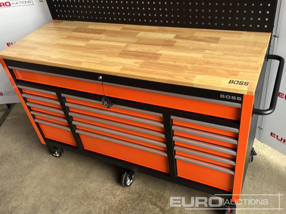Unused 2025 Boss Wheeled Tool Cabinet, 16 Drawers, 492pc Tools - Garažo įranga: foto 4 Unused 2025 Boss Wheeled Tool Cabinet, 16 Drawers, 492pc Tools - Garažo įranga: foto 4