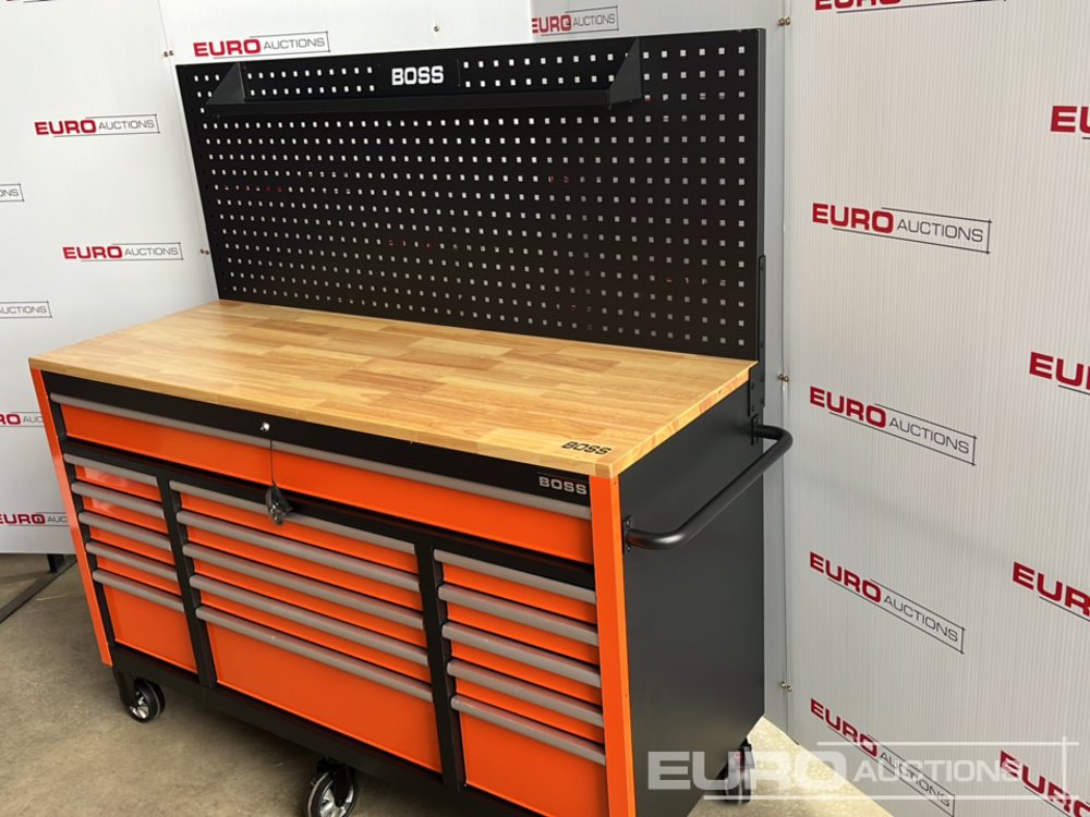 Unused 2025 Boss Wheeled Tool Cabinet, 16 Drawers, 492pc Tools - Garažo įranga: foto 3 Unused 2025 Boss Wheeled Tool Cabinet, 16 Drawers, 492pc Tools - Garažo įranga: foto 3