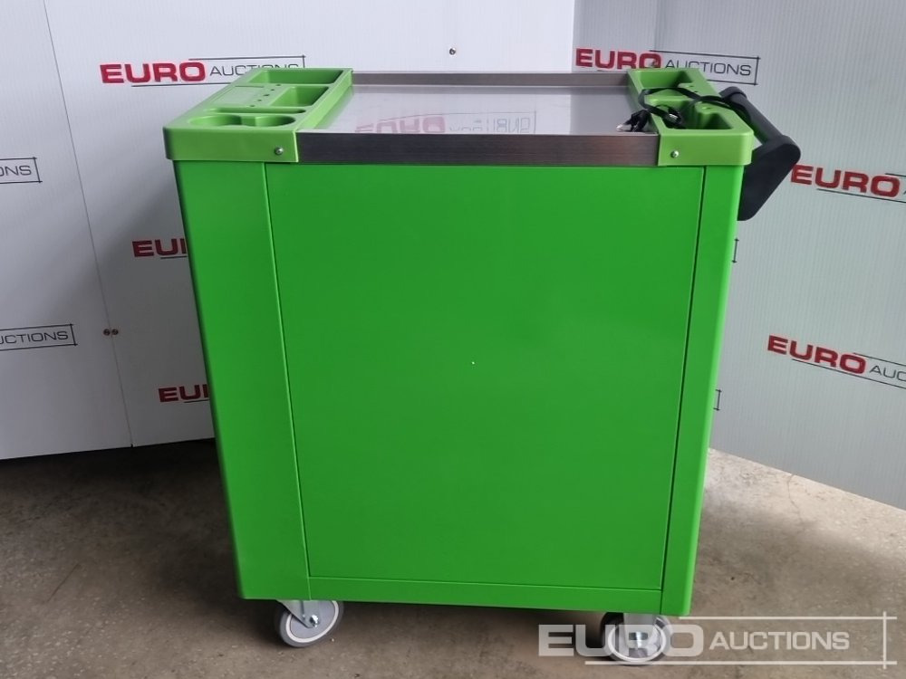 Unused 2025 Boss Wheeled Tool Cart with 258pc Tools (Green) - Garažo įranga: foto 4 Unused 2025 Boss Wheeled Tool Cart with 258pc Tools (Green) - Garažo įranga: foto 4