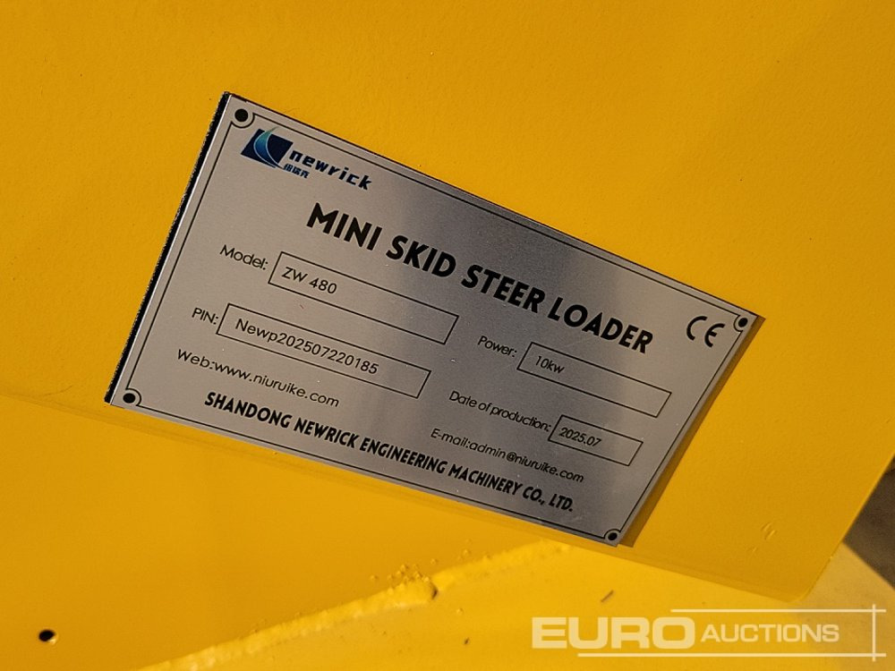 Unused 2025 Newrick ZW480 - Mini krautuvas: foto 1 Unused 2025 Newrick ZW480 - Mini krautuvas: foto 1