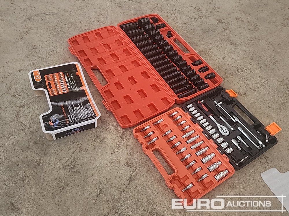 Unused 35pc 1/2 Inch Long Reach Socket Set, 53pc Socket And Bit Set - Garažo įranga: foto 4 Unused 35pc 1/2 Inch Long Reach Socket Set, 53pc Socket And Bit Set - Garažo įranga: foto 4