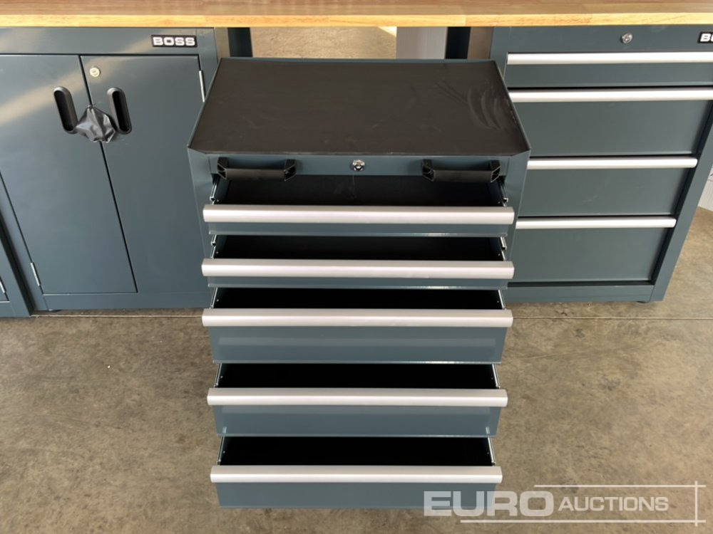 Garažo įranga Unused Boss 2.6m 9 Drawer, 5 Cabinet Tool Station (3 boxes): foto 14