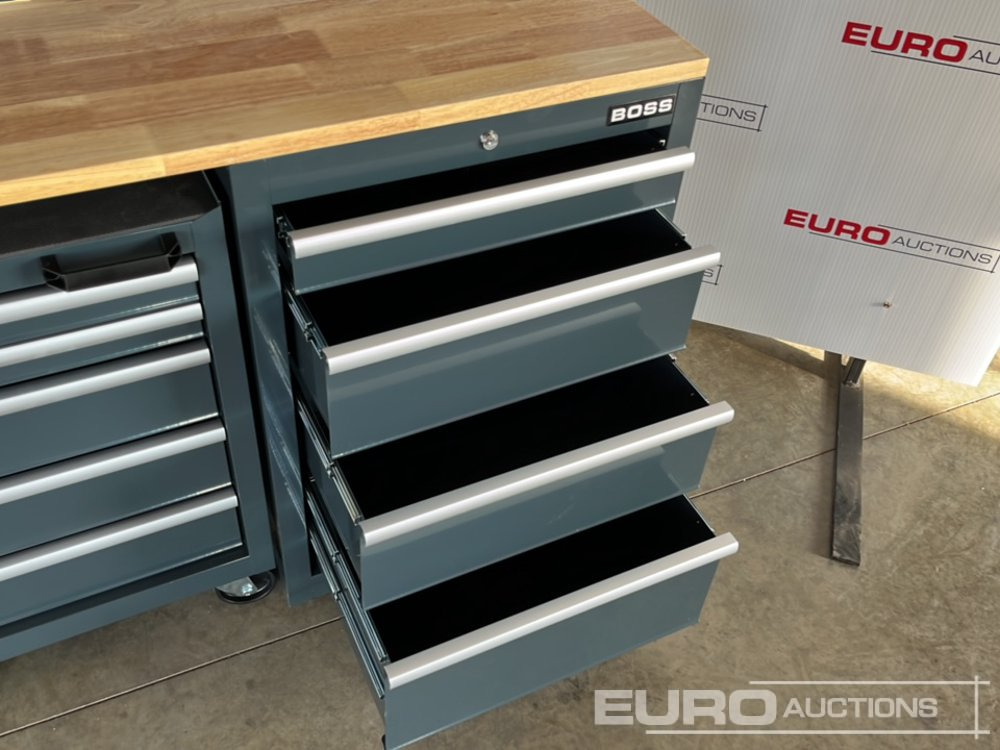 Garažo įranga Unused Boss 2.6m 9 Drawer, 5 Cabinet Tool Station: foto 10