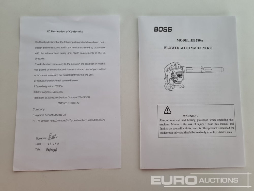 Technika sodui ir daržui Unused Boss EB280A: foto 22