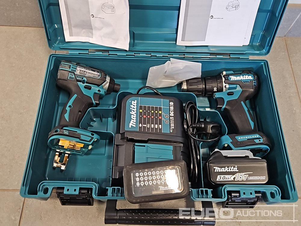 Unused Makita DHP453 18V LXT Combi Dril, Makita DTD152 18V LXT Impact Driver, Battery, Charger, Bit Set - Garažo įranga: foto 4 Unused Makita DHP453 18V LXT Combi Dril, Makita DTD152 18V LXT Impact Driver, Battery, Charger, Bit Set - Garažo įranga: foto 4