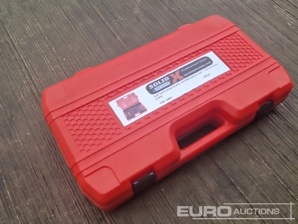 Unused Solid X Impact 3/4" Drive 21 Piece 12 Corner Socket Set - Garažo įranga: foto 4 Unused Solid X Impact 3/4" Drive 21 Piece 12 Corner Socket Set - Garažo įranga: foto 4