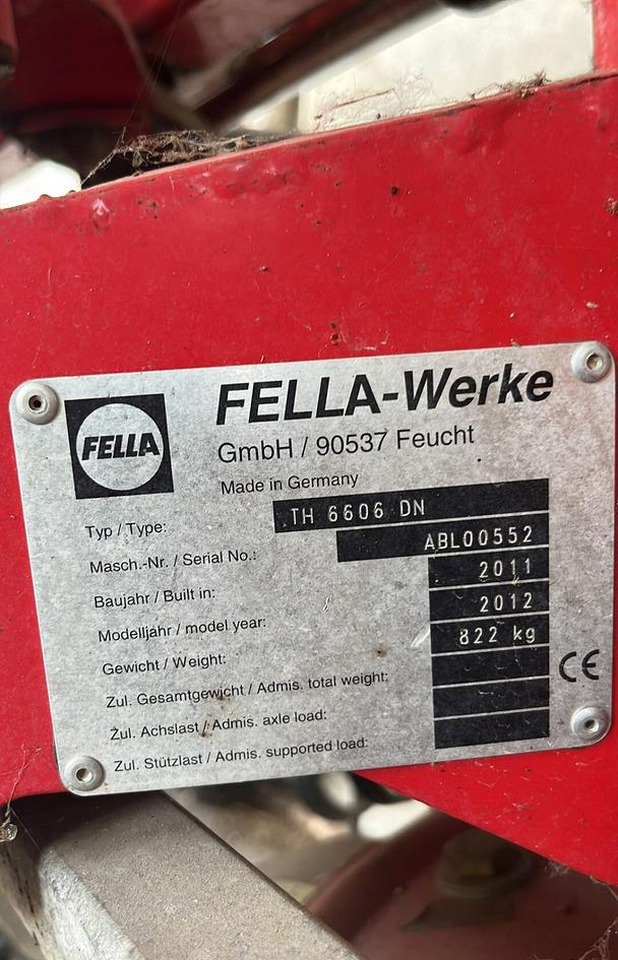 Voltafieno usato Fella TH6606 - Šieno grėblys/ Vartytuvas: foto 2 Voltafieno usato Fella TH6606 - Šieno grėblys/ Vartytuvas: foto 2