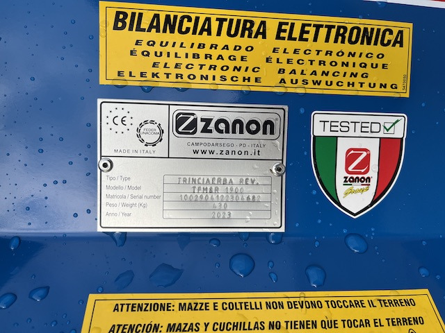 Zanon TFM2R 1900 - Žolės smulkintuvas: foto 3 Zanon TFM2R 1900 - Žolės smulkintuvas: foto 3