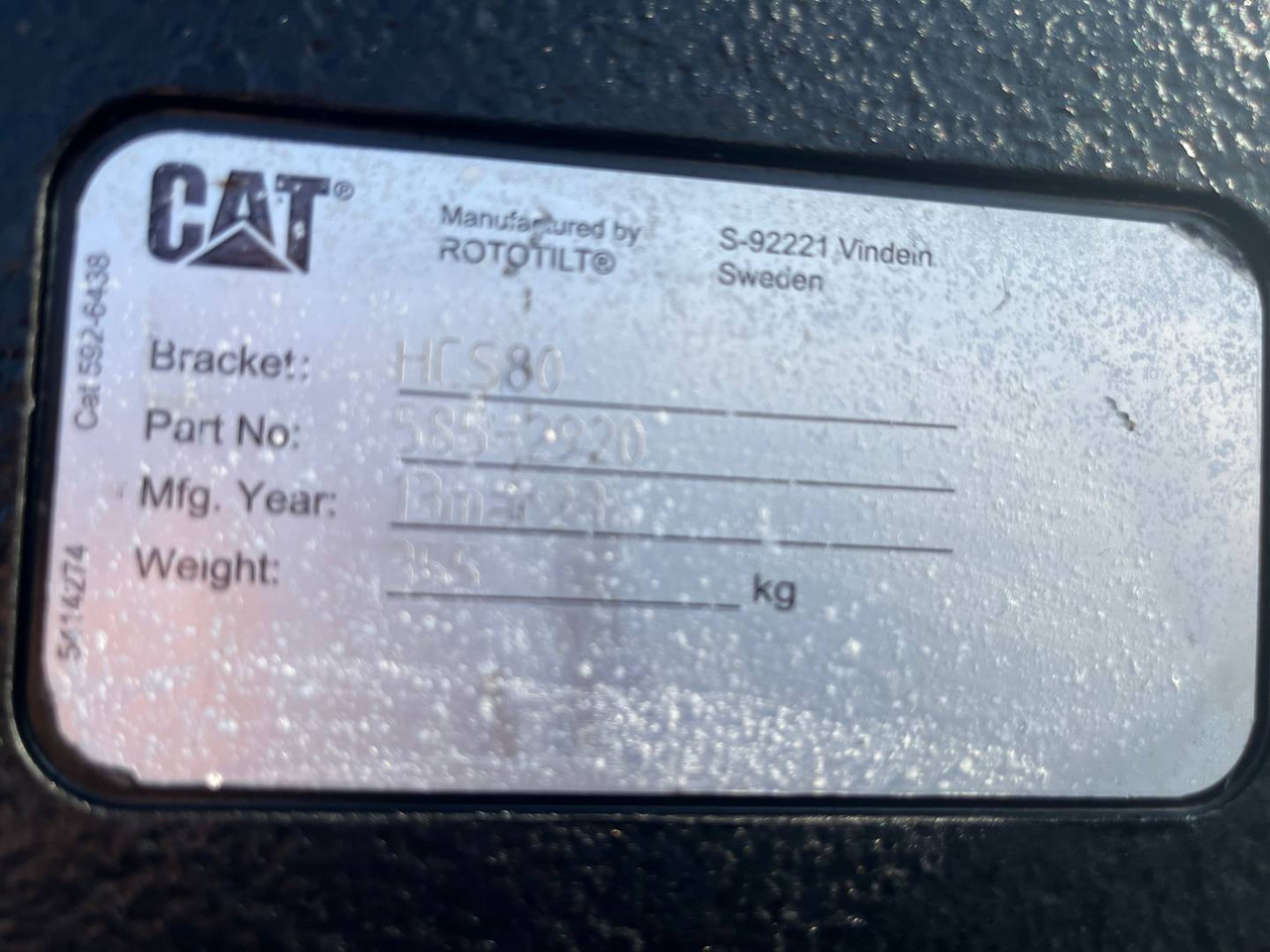 CAT HCS80 - Greita jungtis - Statybinė technika: foto 2 CAT HCS80 - Greita jungtis - Statybinė technika: foto 2