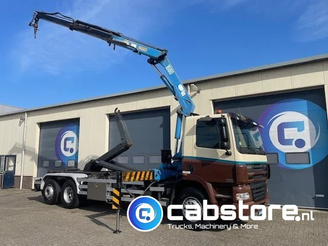 DAF CF 85.340 6X2 Euro 3 - Haakarm containersystem - Hooklift - Abrollkipper - Year 2004 - HMF 1680-K2 Crane - Grua - Ladekran - Autolaadkraan - Hook-lift sunkvežimis, Sunkvežimis su kranu: foto 1 DAF CF 85.340 6X2 Euro 3 - Haakarm containersystem - Hooklift - Abrollkipper - Year 2004 - HMF 1680-K2 Crane - Grua - Ladekran - Autolaadkraan - Hook-lift sunkvežimis, Sunkvežimis su kranu: foto 1