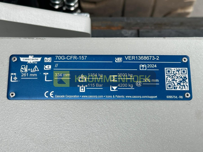 CASCADE 70G-CFR-157 Roterende vorkenklem - Šakinis krautuvas: foto 3 CASCADE 70G-CFR-157 Roterende vorkenklem - Šakinis krautuvas: foto 3