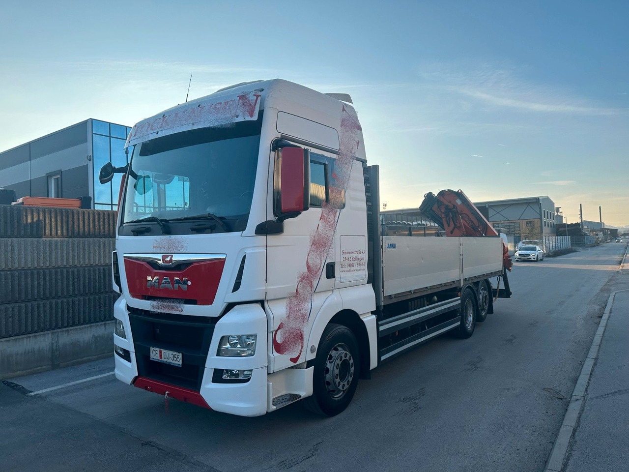 MAN TGX 26.440 6X2 Intarder ATLAS 165 - Platforminis/ Bortinis sunkvežimis, Sunkvežimis su kranu: foto 2 MAN TGX 26.440 6X2 Intarder ATLAS 165 - Platforminis/ Bortinis sunkvežimis, Sunkvežimis su kranu: foto 2
