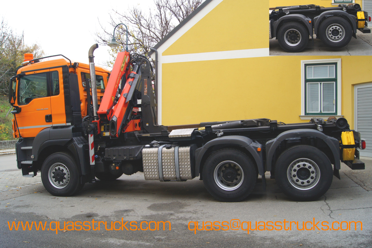 MAN TGS 28.400 BL 6x4-4/TÜV/PK12002/PALIFT/Winterdienst/Salzstreuer/Streuer/Schneepflug - Savivartis sunkvežimis, Sunkvežimis su kranu: foto 4 MAN TGS 28.400 BL 6x4-4/TÜV/PK12002/PALIFT/Winterdienst/Salzstreuer/Streuer/Schneepflug - Savivartis sunkvežimis, Sunkvežimis su kranu: foto 4