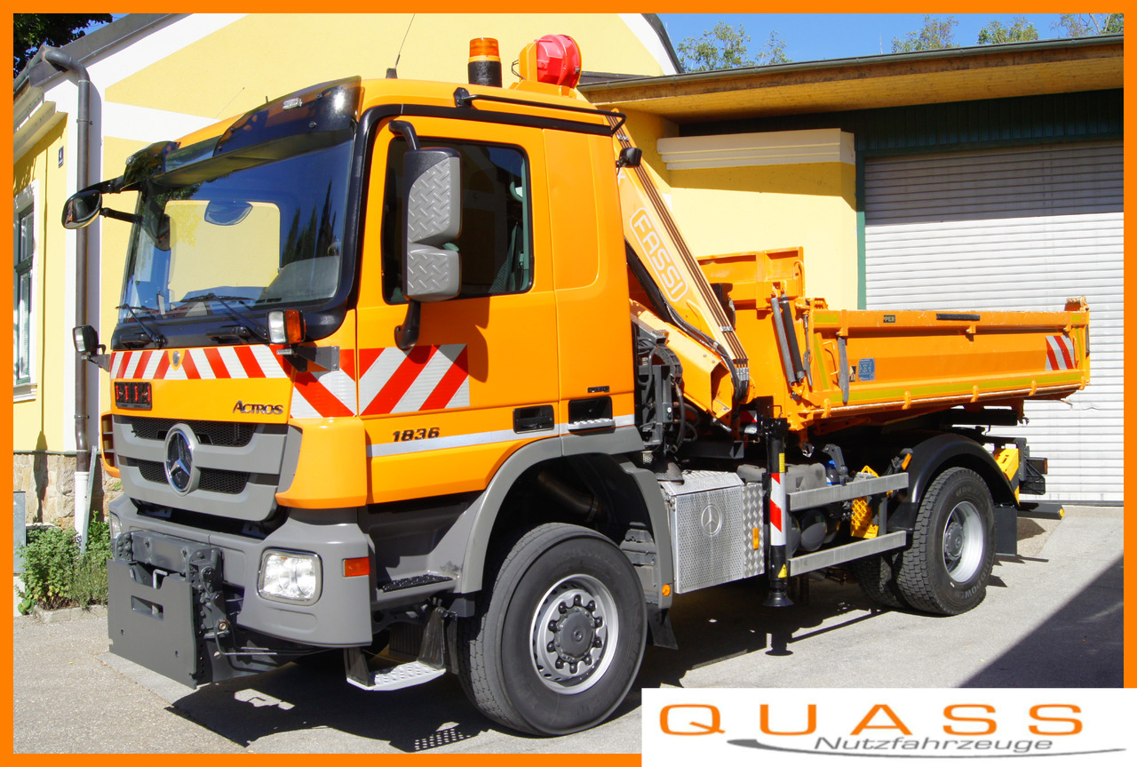 MERCEDES-BENZ ACTROS 1836 /4x4/TÜV/FASSI 110/MEILLER/Winterdienst/Wechselsystem - Savivartis sunkvežimis, Sunkvežimis su kranu: foto 1 MERCEDES-BENZ ACTROS 1836 /4x4/TÜV/FASSI 110/MEILLER/Winterdienst/Wechselsystem - Savivartis sunkvežimis, Sunkvežimis su kranu: foto 1