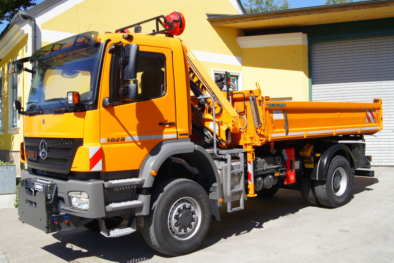 MERCEDES-BENZ AXOR 1829 4x4/EURO 5/ATLAS 65.2/MEILLER/Winterdienst - Savivartis sunkvežimis, Sunkvežimis su kranu: foto 2 MERCEDES-BENZ AXOR 1829 4x4/EURO 5/ATLAS 65.2/MEILLER/Winterdienst - Savivartis sunkvežimis, Sunkvežimis su kranu: foto 2
