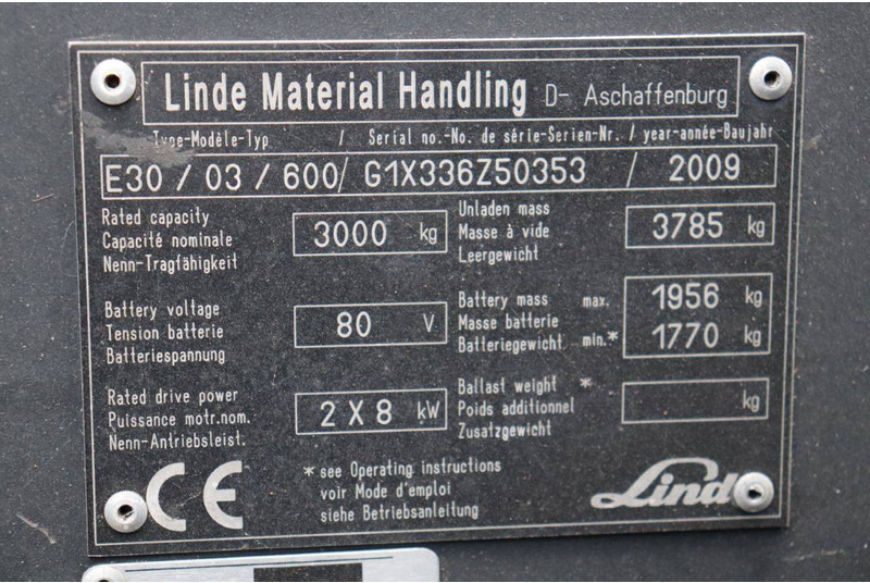 Elektrinis krautuvas Linde E30/03/600: foto 11