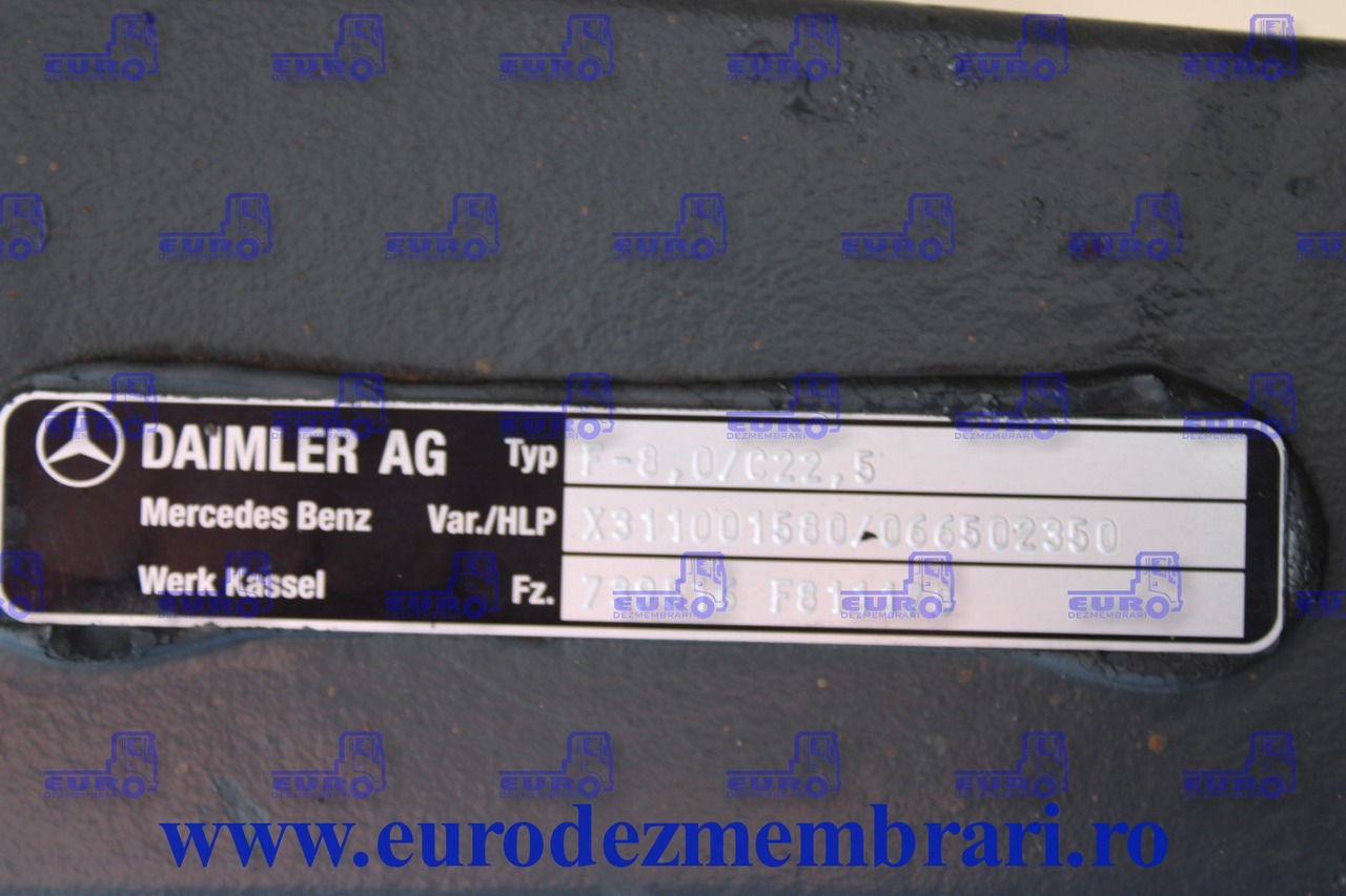 AXA FATA F8-0-C22,5 MERCEDES ACTROS A9633310101, X311001580, 066502350 - Priekinė ašis - Sunkvežimis: foto 3 AXA FATA F8-0-C22,5 MERCEDES ACTROS A9633310101, X311001580, 066502350 - Priekinė ašis - Sunkvežimis: foto 3