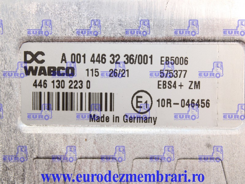 CALCULATOR EBS4 ZM MERCEDES ACTROS MP5 A0014463236 - Valdymo blokas - Sunkvežimis: foto 3 CALCULATOR EBS4 ZM MERCEDES ACTROS MP5 A0014463236 - Valdymo blokas - Sunkvežimis: foto 3