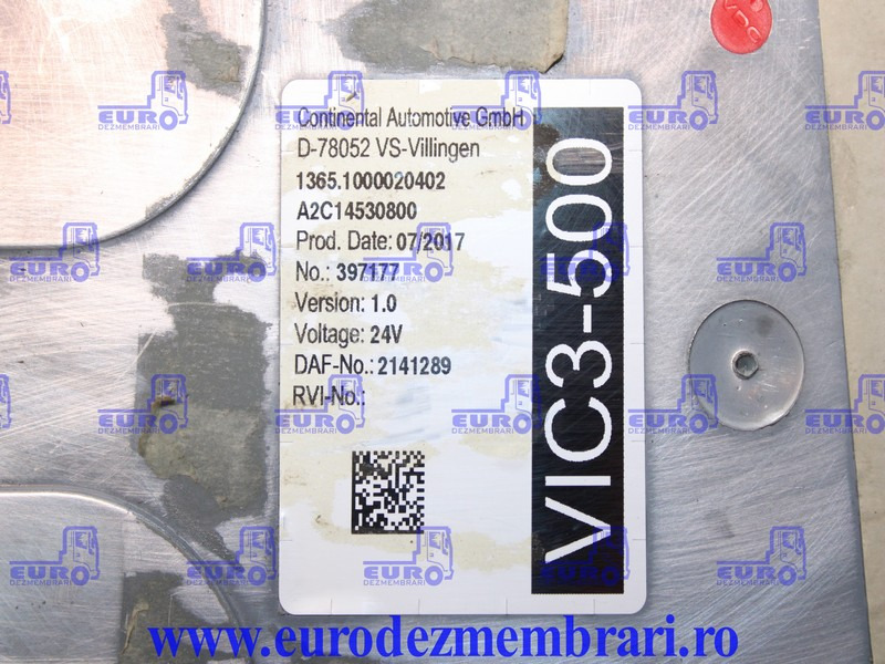 CALCULATOR VIC3-500 DAF XF106 2141289, 2139671, 2206308 - Valdymo blokas - Sunkvežimis: foto 4 CALCULATOR VIC3-500 DAF XF106 2141289, 2139671, 2206308 - Valdymo blokas - Sunkvežimis: foto 4