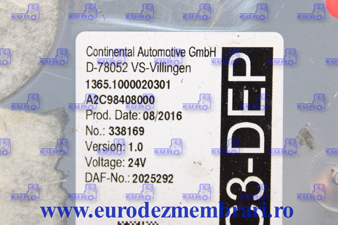 CALCULATOR VIC3-DEP DAF XF106 2025292 - Valdymo blokas - Sunkvežimis: foto 2 CALCULATOR VIC3-DEP DAF XF106 2025292 - Valdymo blokas - Sunkvežimis: foto 2
