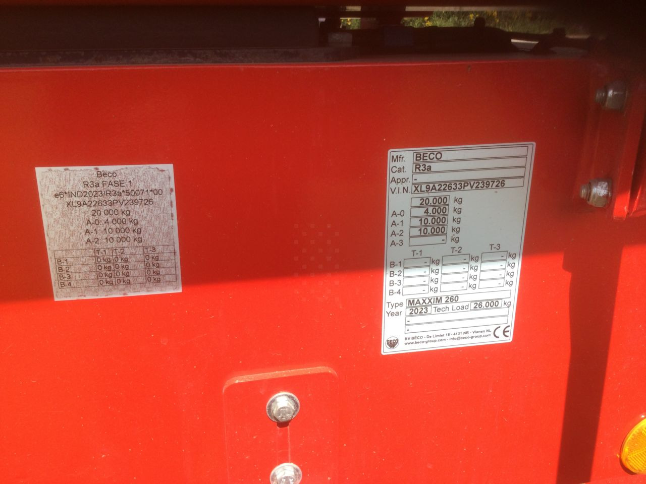 Beco Maxxim 260 - Savivartis priekaba: foto 5 Beco Maxxim 260 - Savivartis priekaba: foto 5