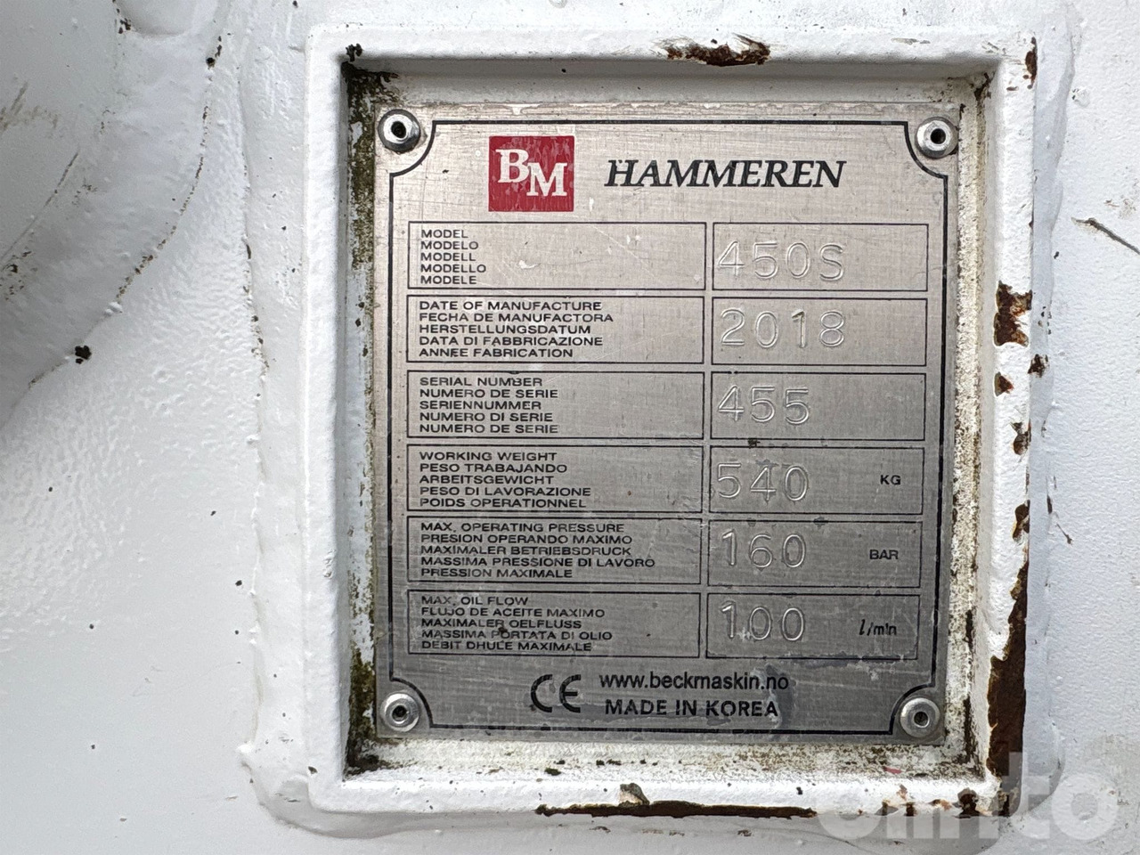 BM 450S - Hidraulinis kūjis: foto 5 BM 450S - Hidraulinis kūjis: foto 5