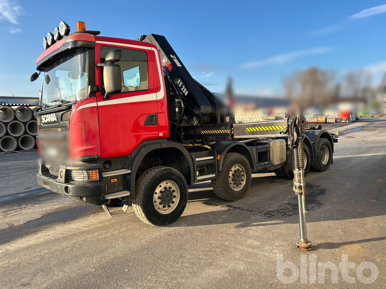 SCANIA G450 CB 8X8 EHZ med HIAB 288 E-6 Kran - Hook-lift sunkvežimis, Sunkvežimis su kranu: foto 2 SCANIA G450 CB 8X8 EHZ med HIAB 288 E-6 Kran - Hook-lift sunkvežimis, Sunkvežimis su kranu: foto 2