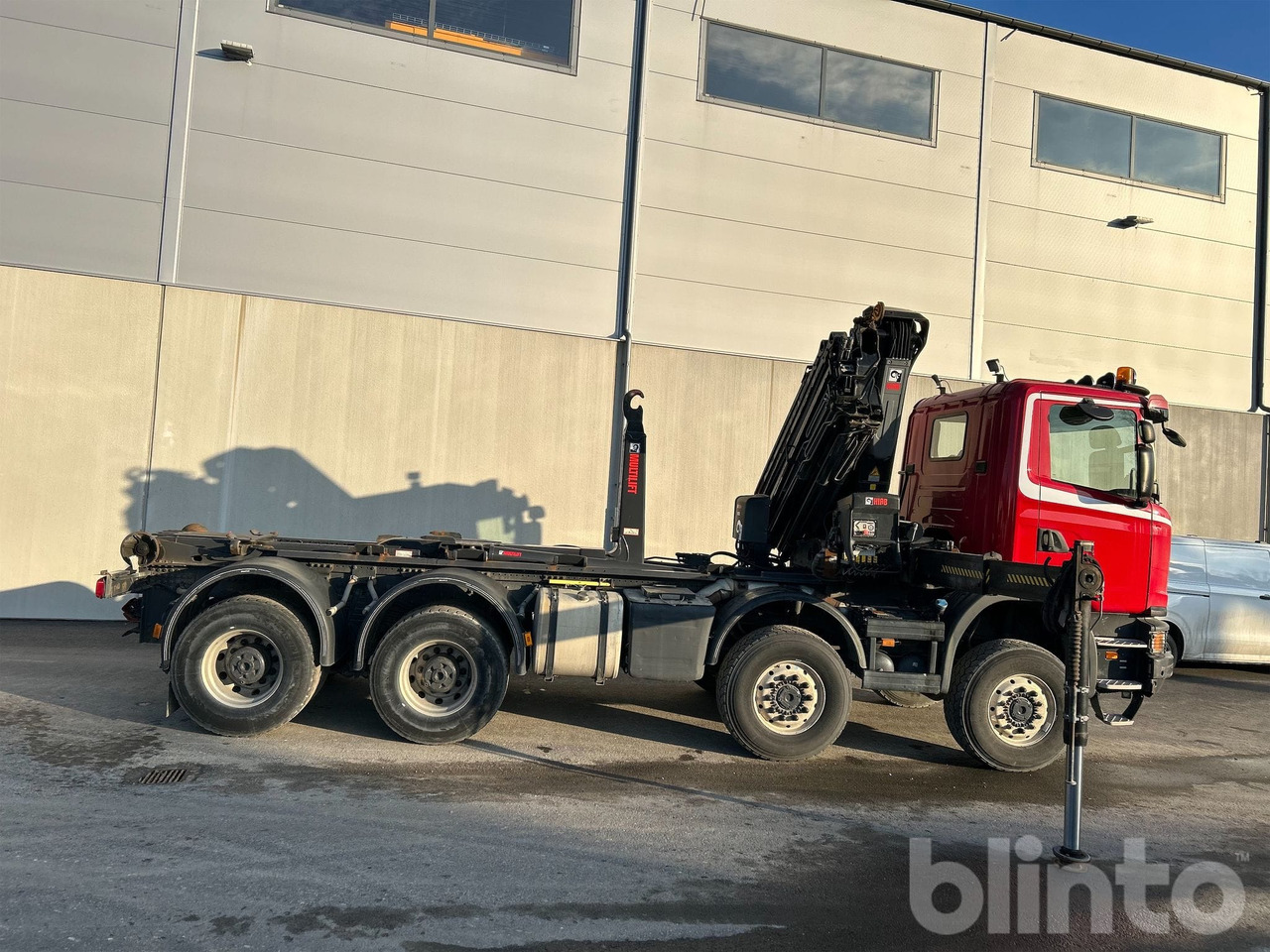 SCANIA G450 CB 8X8 EHZ med HIAB 288 E-6 Kran - Hook-lift sunkvežimis, Sunkvežimis su kranu: foto 3 SCANIA G450 CB 8X8 EHZ med HIAB 288 E-6 Kran - Hook-lift sunkvežimis, Sunkvežimis su kranu: foto 3