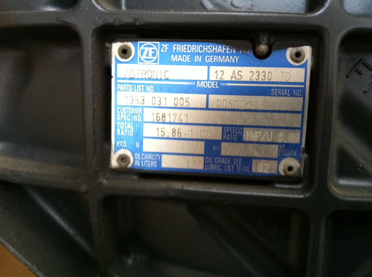 CAMBIO ZF ASTRONIC 12AS2330TD - Pavarų dėžė: foto 2 CAMBIO ZF ASTRONIC 12AS2330TD - Pavarų dėžė: foto 2