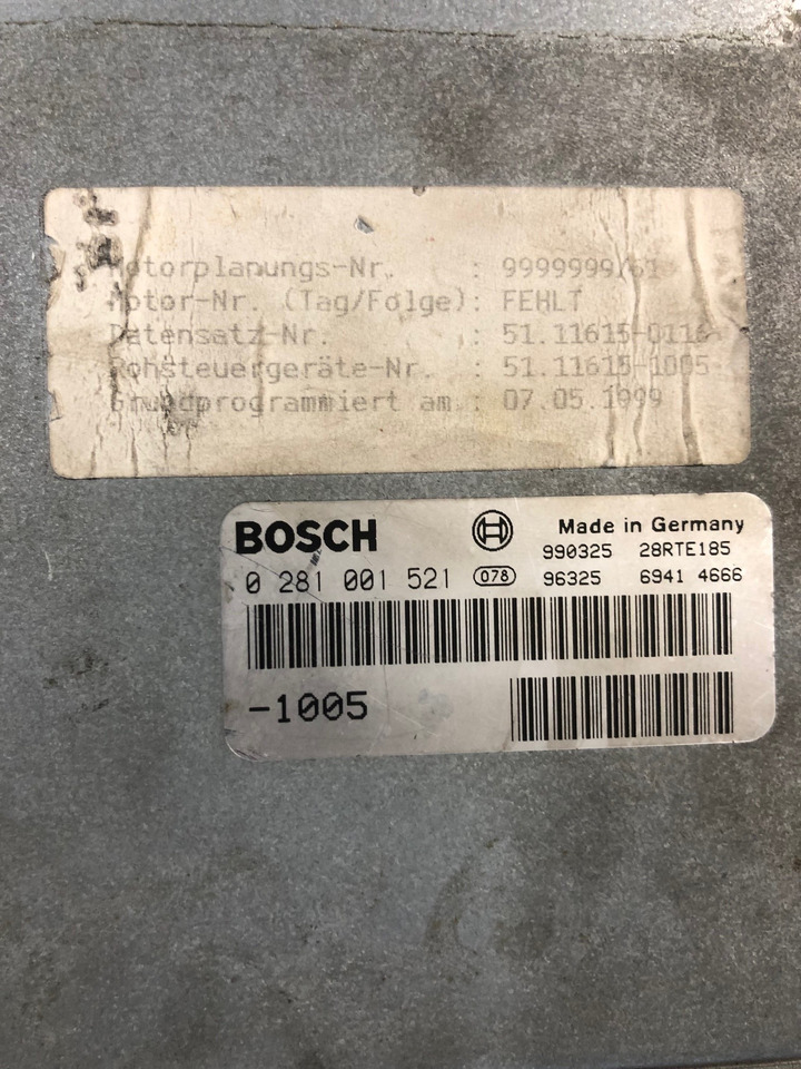 CENTRALINA EDC - RIF. BOSCH 0281001521 - 0281001468 - RIF. MAN 51116157105 - 51116157115 - Valdymo blokas: foto 2 CENTRALINA EDC - RIF. BOSCH 0281001521 - 0281001468 - RIF. MAN 51116157105 - 51116157115 - Valdymo blokas: foto 2