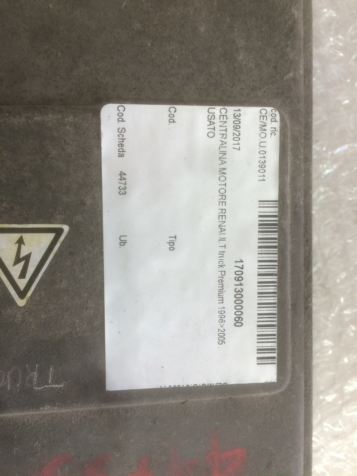 CENTRALINA MOTORE EDC - RENAULT PREMIUM - RIF. RENAULT 5010412381A - RIF. BOSCH 0281010464 - Valdymo blokas: foto 3 CENTRALINA MOTORE EDC - RENAULT PREMIUM - RIF. RENAULT 5010412381A - RIF. BOSCH 0281010464 - Valdymo blokas: foto 3