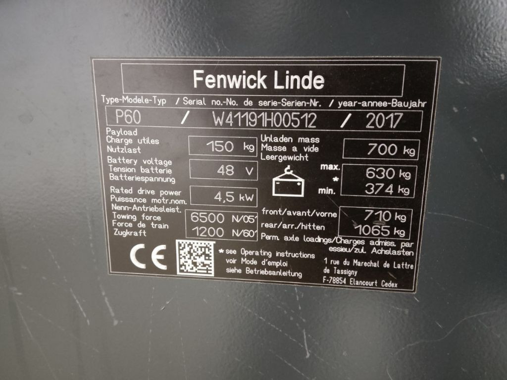 Linde P60 - Elektrinis vilkikas: foto 5 Linde P60 - Elektrinis vilkikas: foto 5