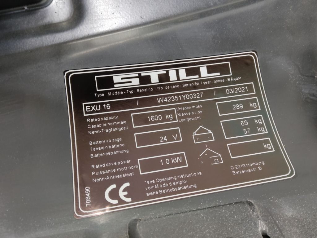 Still EXU16/LIION - Padėklų krautuvas: foto 5 Still EXU16/LIION - Padėklų krautuvas: foto 5