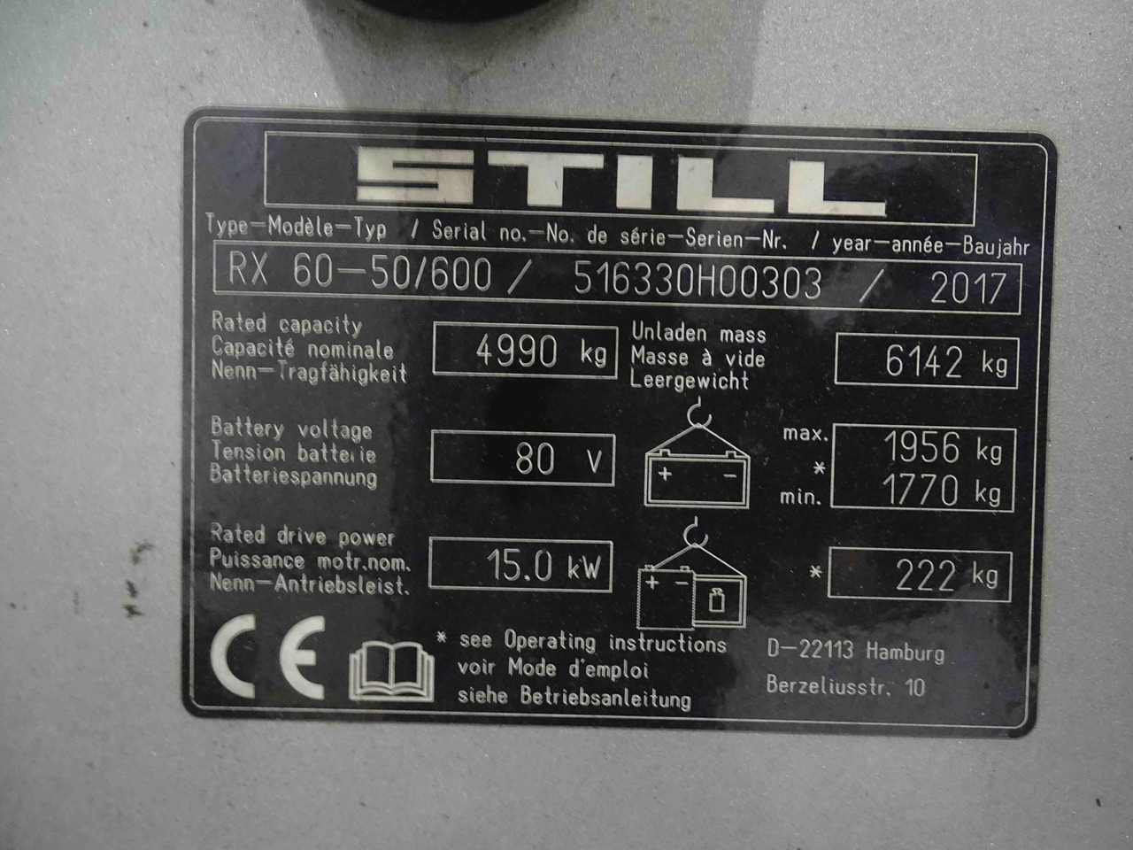 Still RX60-50/600 - Elektrinis krautuvas: foto 5 Still RX60-50/600 - Elektrinis krautuvas: foto 5