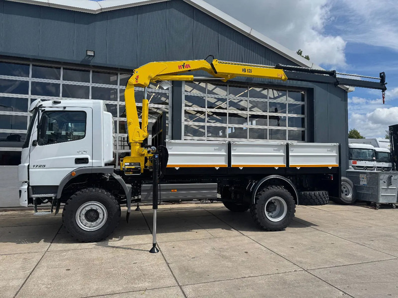 Mercedes-Benz Atego Atego 1725 4x4 Flatbed with Hyva HB120 Crane - Sunkvežimis su kranu: foto 1 Mercedes-Benz Atego Atego 1725 4x4 Flatbed with Hyva HB120 Crane - Sunkvežimis su kranu: foto 1