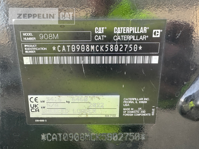 Ratinis krautuvas Cat 908M: foto 11 Ratinis krautuvas Cat 908M: foto 11