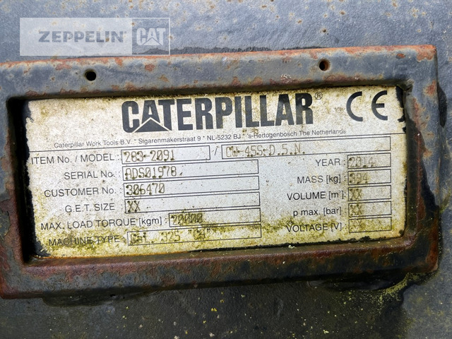 Cat CW45S - Greita jungtis - Statybinė technika: foto 2 Cat CW45S - Greita jungtis - Statybinė technika: foto 2