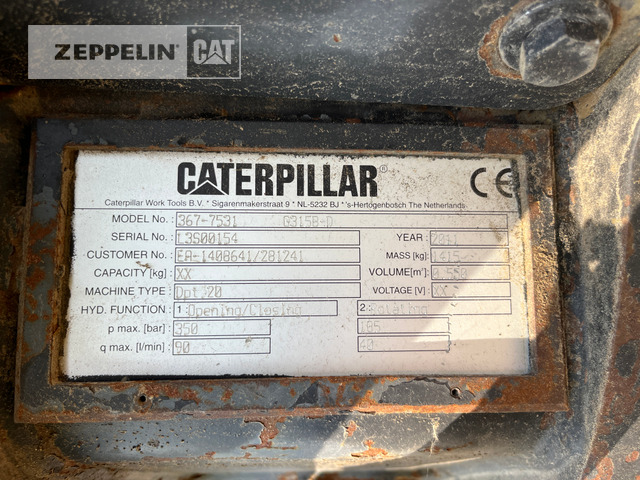 Cat G315B/D - Greiferis: foto 4 Cat G315B/D - Greiferis: foto 4