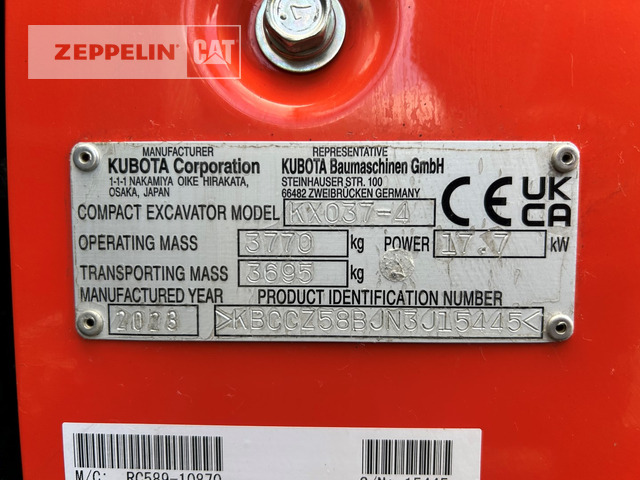 Kubota KX037-4 - Mini ekskavatorius: foto 5 Kubota KX037-4 - Mini ekskavatorius: foto 5
