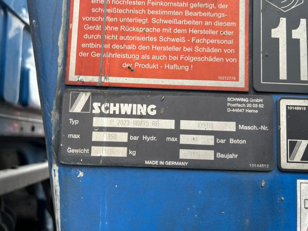MERCEDES-BENZ Actros 2632 6x4 Betonpumpe Schwing 24m - Betono siurblys: foto 2 MERCEDES-BENZ Actros 2632 6x4 Betonpumpe Schwing 24m - Betono siurblys: foto 2